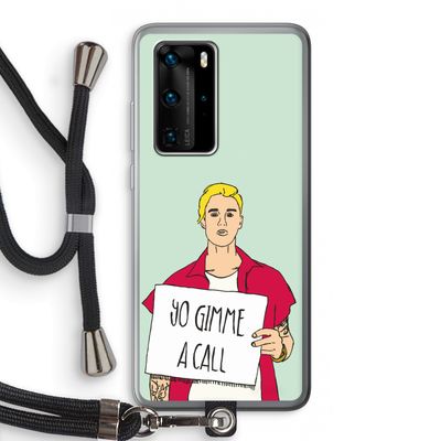 Gimme a call: Huawei P40 Pro Transparant Hoesje met koord