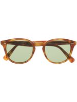 Oliver Peoples lunettes de soleil Desmon à monture ronde - Marron - thumbnail