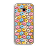 Pink donuts: Samsung Galaxy J4 Plus Transparant Hoesje - thumbnail