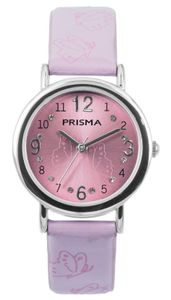 Coolwatch by Prisma CW.311 Kinderhorloge Butterfly staal/leder paars 29 mm