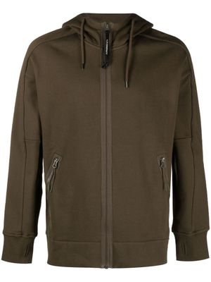 C.P. Company hoodie zippé à détail de lunettes - Vert