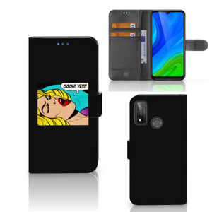 Huawei P Smart 2020 Wallet Case met Pasjes Popart Oh Yes