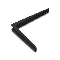 2x stuks planksteun / planksteunen aluminium zwart 15 x 20 cm - Plankdragers - thumbnail