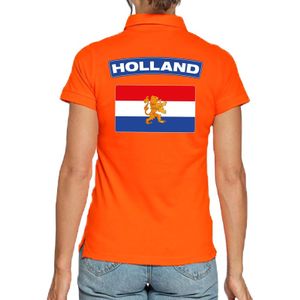 Holland supporter polo t-shirt oranje Kingsday voor dames 2XL  -
