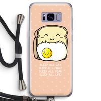 Sleep All Day: Samsung Galaxy S8 Transparant Hoesje met koord