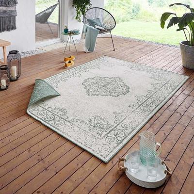 Dubbelzijdig Buitenkleed Triomphe Groen Crème 80x150 Cm Laagpolig NORTHRUGS - Dekbed-Discounter.nl