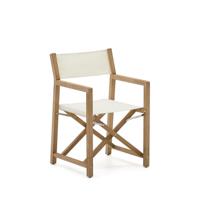 Kave Home Klapstoel 'Vilara' Acaciahout, kleur Wit