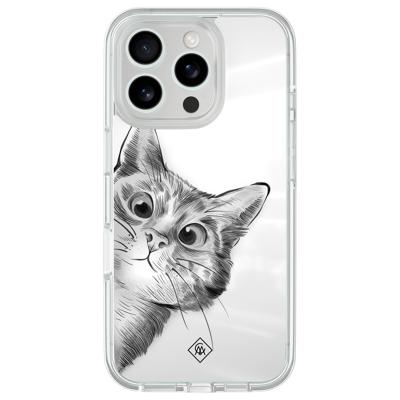 iPhone 16 Pro hybride hoesje - Kat kiekeboe