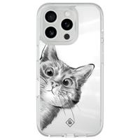 iPhone 16 Pro hybride hoesje - Kat kiekeboe