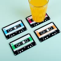 Cassettebandjes Onderzetters (Set Van 4) Cassettebandjes Onderzetters (Set Van 4)