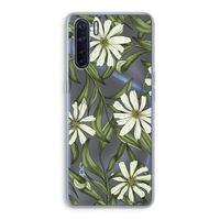 Wit bloemenpatroon: Oppo A91 Transparant Hoesje