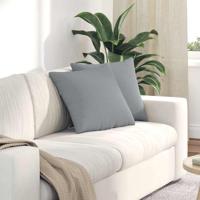 VidaXL Sofa kussens 2 pcs lichtgrijs 45 x 45 cm stof