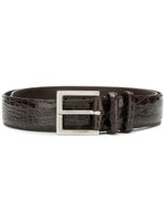 Orciani ceinture en peau de crocodile vernie - Marron - thumbnail