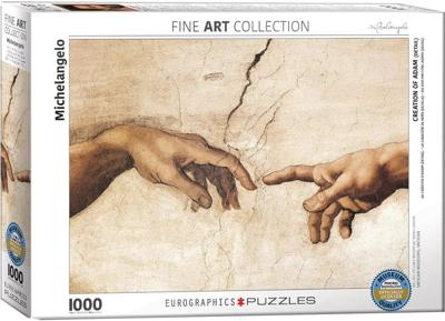 Creation of Adam (Detail) - Michelangelo Puzzel 1000 Stukjes