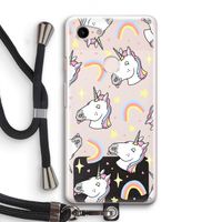 Rainbow Unicorn: Pixel 3 Transparant Hoesje met koord