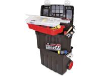 Tayg gereedschapskoffer op wieltjes 470 x 290 x 630 mm met inlegbak en sorteerdoos - Velleman