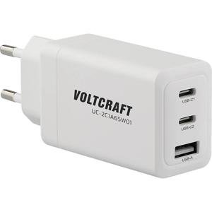 VOLTCRAFT UC-2C1A65W01 USB-oplader 65 W Thuis, Binnen Uitgangsstroom (max.) 3.25 A Aantal uitgangen: 3 x USB-C, USB-A GaN