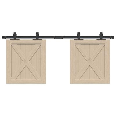 VidaXL Ophangset voor schuifdeur 122 cm koolstofstaal