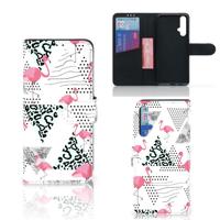 Honor 20 | Telefoonhoesje | Met pasjeshouder | Flamingo Triangle