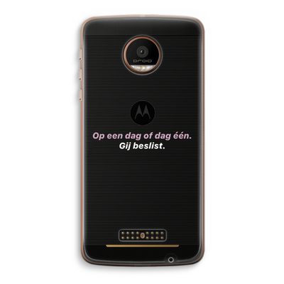 gij beslist: Motorola Moto Z Force Transparant Hoesje
