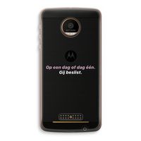 gij beslist: Motorola Moto Z Force Transparant Hoesje