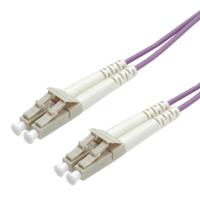 ROLINE FO Jumper Cable 50/125µm OM4, LC/LC, Low-Loss-Connector 2m Glasvezel kabel Violet - thumbnail