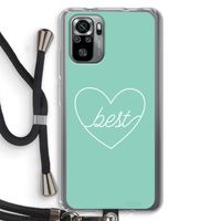 Best heart pastel: Xiaomi Redmi Note 10S Transparant Hoesje met koord