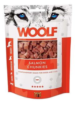 WOOLF Zalmbrokjes - traktatie voor hond en kat - 100 g