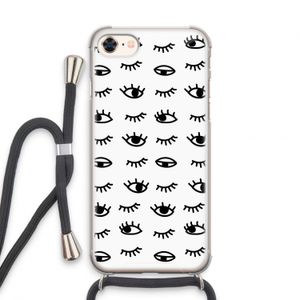 Eye pattern #2: iPhone 7 Transparant Hoesje met koord