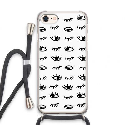 Eye pattern #2: iPhone 7 Transparant Hoesje met koord