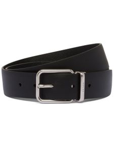 Prada ceinture en cuir à design réversible - Noir