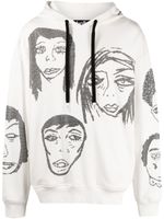 Haculla hoodie imprimé They're Watching - Blanc