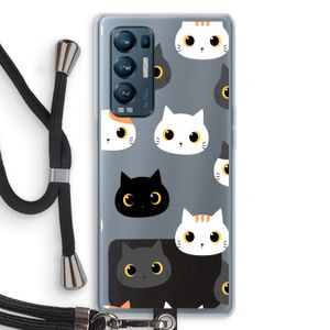 Katten: Oppo Find X3 Neo Transparant Hoesje met koord