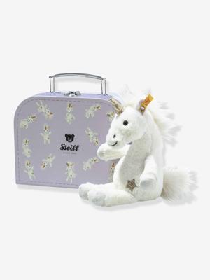 Knuffel eenhoorn met koffer 20 cm voor kinderen UNICA STEIFF wit