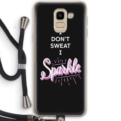 Sparkle quote: Samsung Galaxy J6 (2018) Transparant Hoesje met koord
