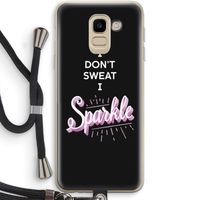 Sparkle quote: Samsung Galaxy J6 (2018) Transparant Hoesje met koord