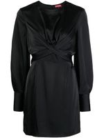 STAUD robe satinée Crosshill à coupe courte - Noir