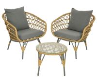 Sintra set wicker 80x80x82 cm naturel Decoris - Decoris