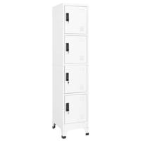 Lockerkast 38x45x180 cm staal wit