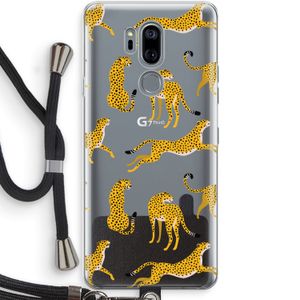Luipaard: LG G7 Thinq Transparant Hoesje met koord