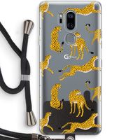Luipaard: LG G7 Thinq Transparant Hoesje met koord