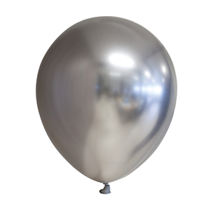 Chrome Ballonnen Zilver 30cm (10st)