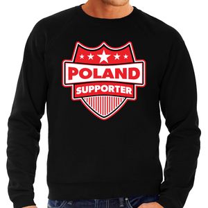 Polen / Poland schild supporter sweater zwart voor heren