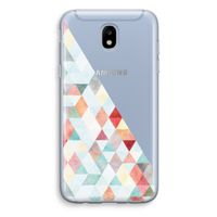Gekleurde driehoekjes pastel: Samsung Galaxy J5 (2017) Transparant Hoesje