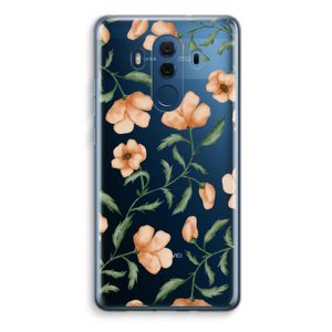 Peachy flowers: Huawei Mate 10 Pro Transparant Hoesje