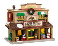 Brown Buffalo Trading Post 16x25x25 cm Kersthuisje - Lemax