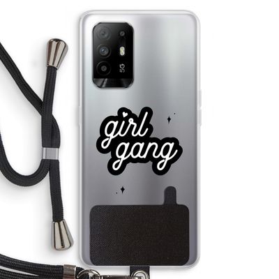 Girl Gang: Oppo A94 5G Transparant Hoesje met koord