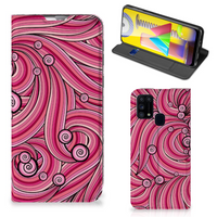 Samsung Galaxy M31 Bookcase Swirl Pink