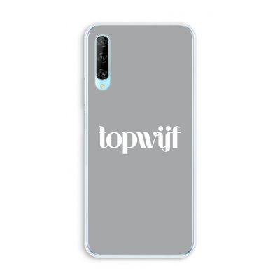 Topwijf Grijs Wit: Huawei P Smart Pro Transparant Hoesje