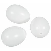 Witte plastic paaseieren 12 stuks 10 cm - Feestdecoratievoorwerp - thumbnail